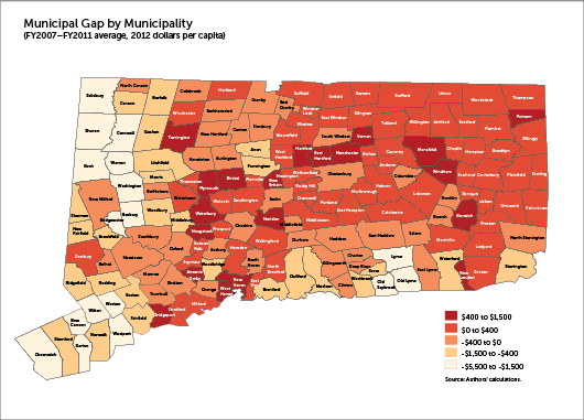 municipal gap by type map