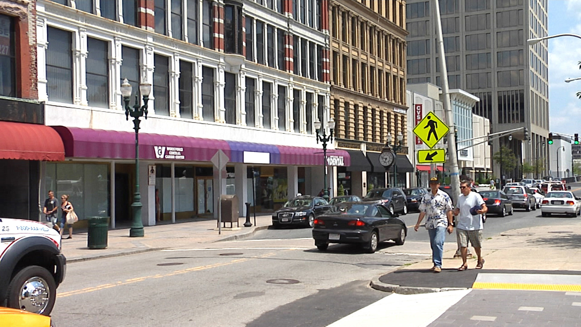 Photo of a street in Worcester.