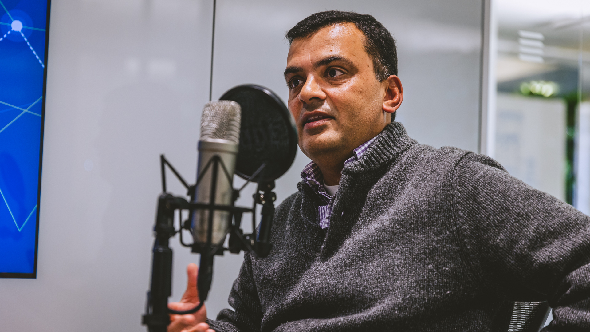 Photo of Anjan Bagchee for the 600 Atlantic Podcast.