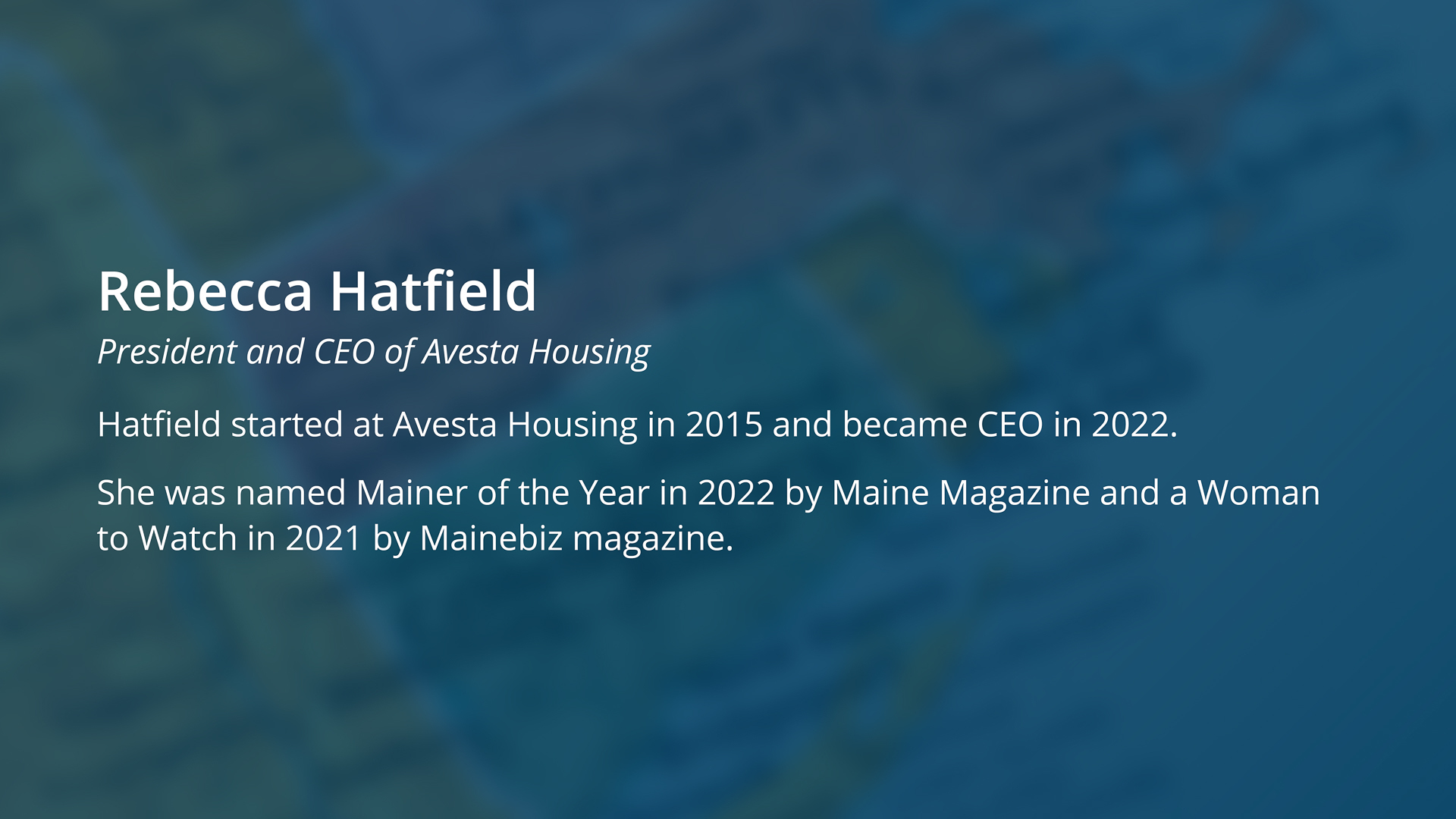 The bank welcomes Rebecca Hatfield as a new external advisory council member.