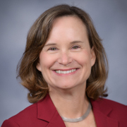 A photograph of Caroline Freund for the Boston Fed's 69th Economic Conference.