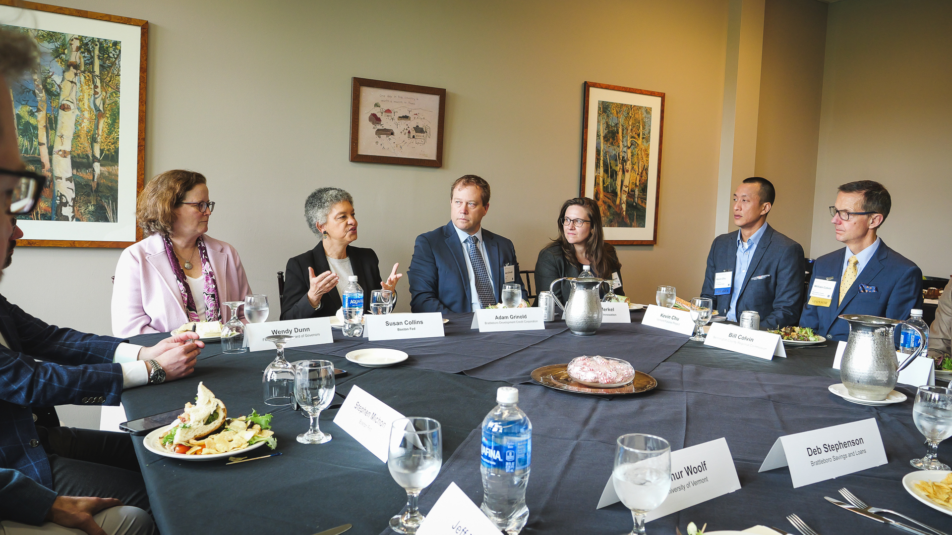 Vermont business leaders and Boston Fed staff discussed the current state of the Vermont economy during a Southern Vermont Economic Summit (SVES) luncheon in West Dover Vermont. May 20, 2025.