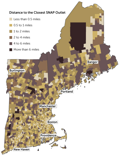 Distance to Closest SNAP (Food Stamp) Outlet, by Census Tract