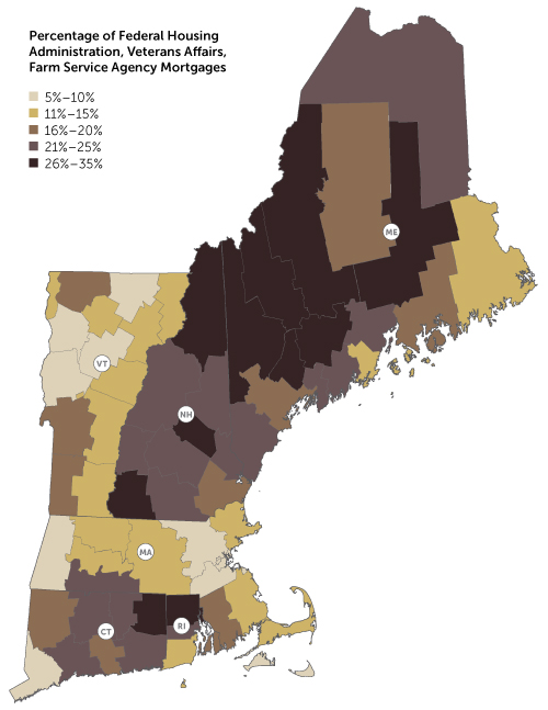 New England Home-Purchase Loan Originations by STate and Tyoe of Loan (as a Percentage of Total Originations), 2012