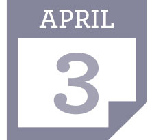 april 3 calendar icon