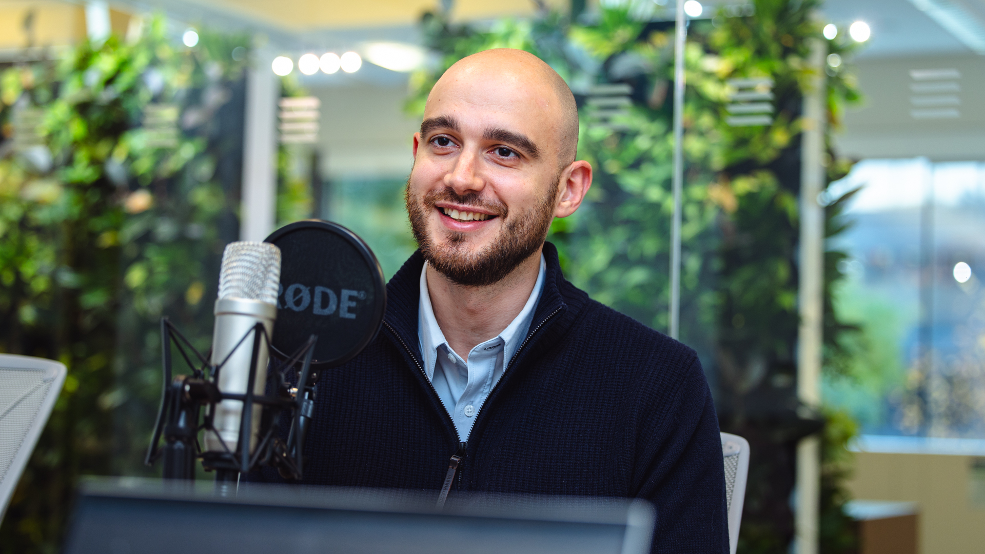 Photo of Omar Barbiero ready to be interviewed for Six Hundred Atlantic.